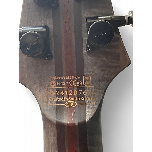 Used Schecter Guitar Research V1 SLS Satin Black Solid Body Electric Guitar