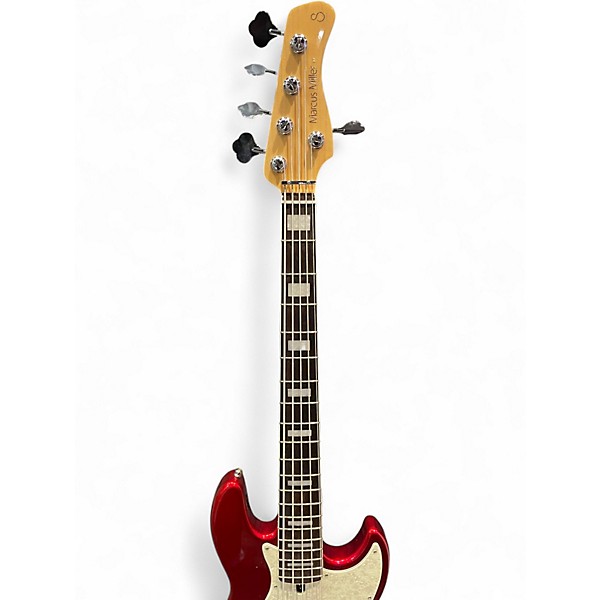 Used Sire Marcus Miller V7 Alder 5 String Metallic Red Electric Bass Guitar