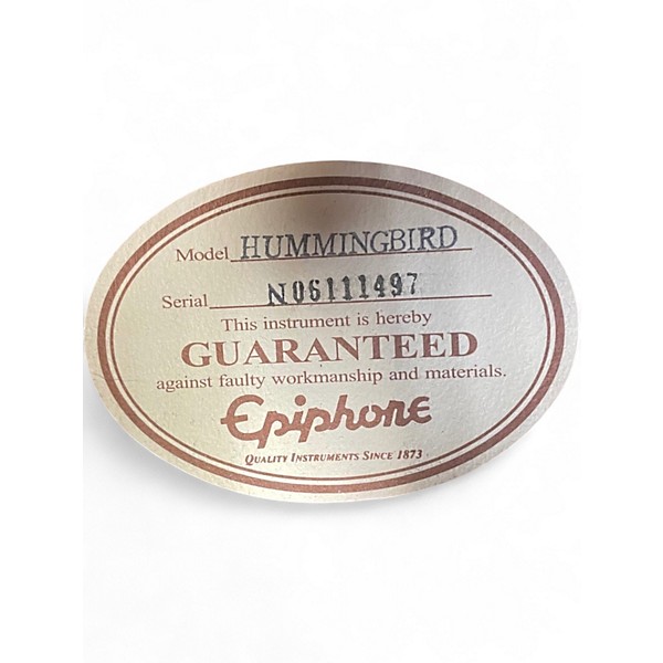 Used Epiphone Hummingbird Cherry Sunburst Acoustic Guitar