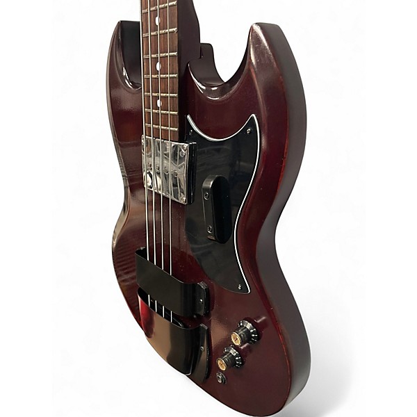 Used Ventura sg bass style Cherry Electric Bass Guitar