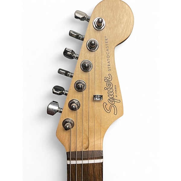 Used Fender squire Satin Black Solid Body Electric Guitar