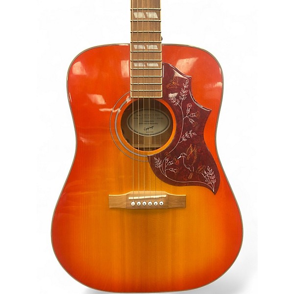 Used Epiphone Hummingbird Studio Cherry  Acoustic Electric Guitar