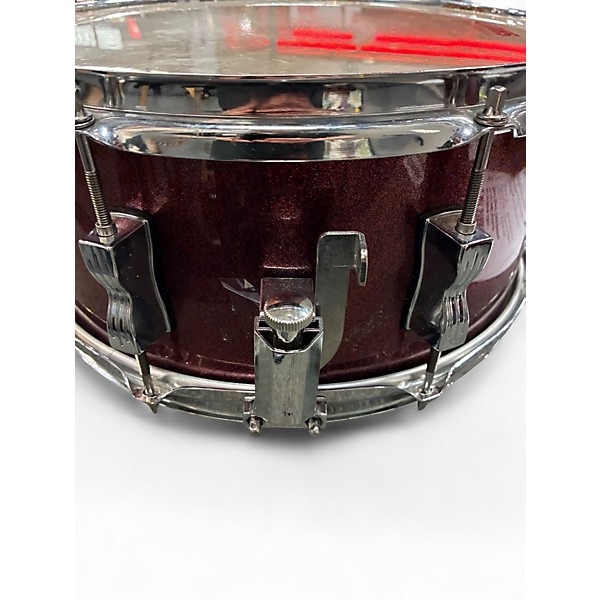Used Ludwig 14X6 Backbeat Red Sparkle Drum