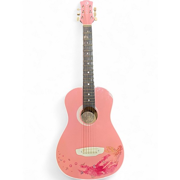 Used Luna AUR MPD CCP Pink Acoustic Guitar