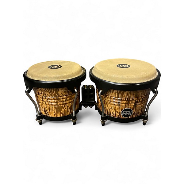 Used MEINL 30th Anniversary Edition Wood Bongo Leopard Burl Bongos