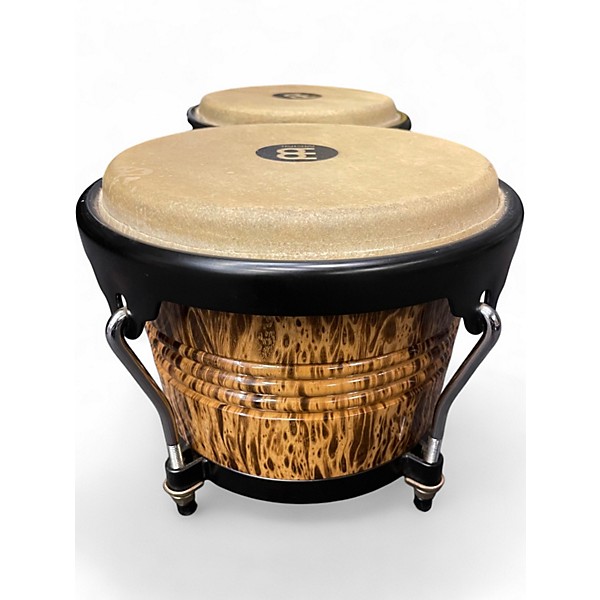 Used MEINL 30th Anniversary Edition Wood Bongo Leopard Burl Bongos