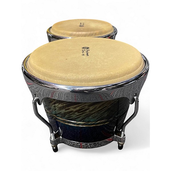 Used LP Performer Series Bongos With Chrome Hardware Blue Fade Bongos