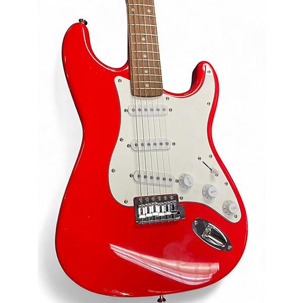 Used 2020s Squier Affinity Stratocaster Fiesta Red Solid Body Electric Guitar