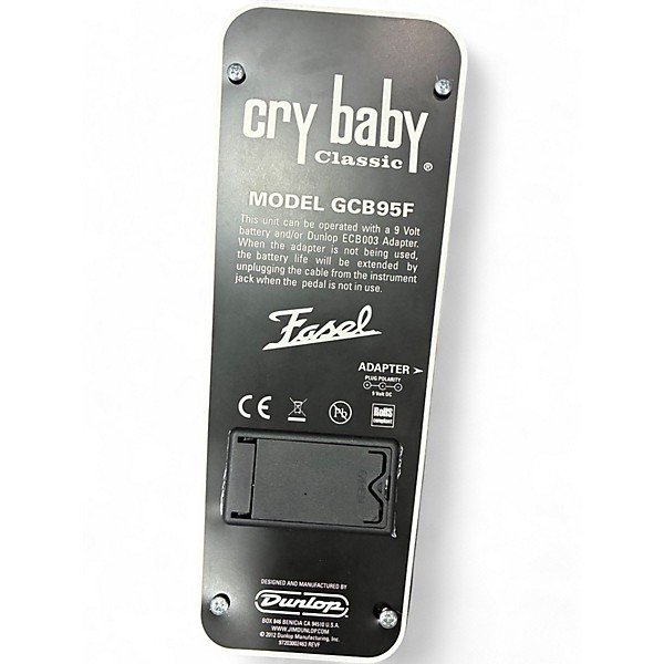 Used Dunlop GCB95F Crybaby Classic Wah With Fasel Inductor Effect Pedal