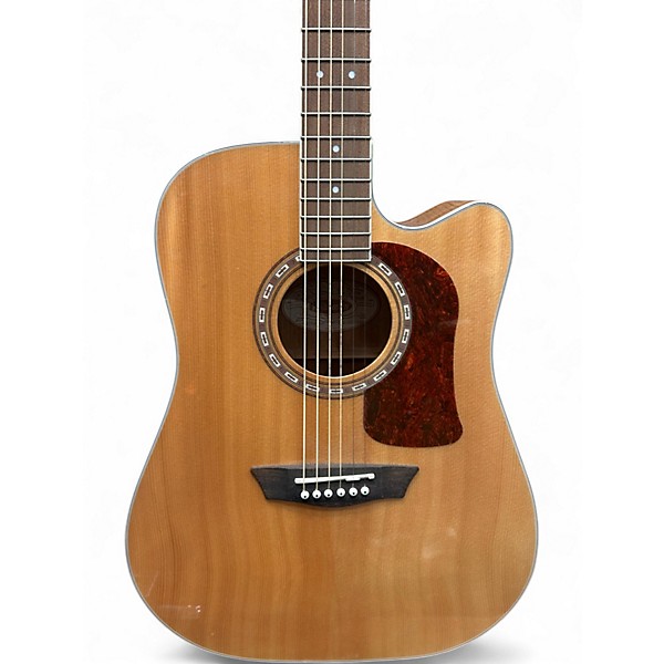 Used Washburn HD10SCE Natural Acoustic Electric Guitar