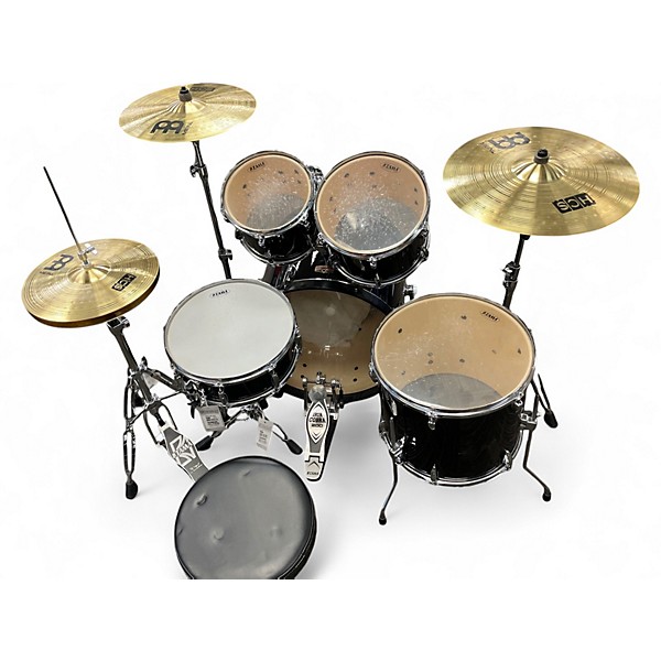 Used TAMA 5 Piece Imperialstar Complete Set Black Drum Kit