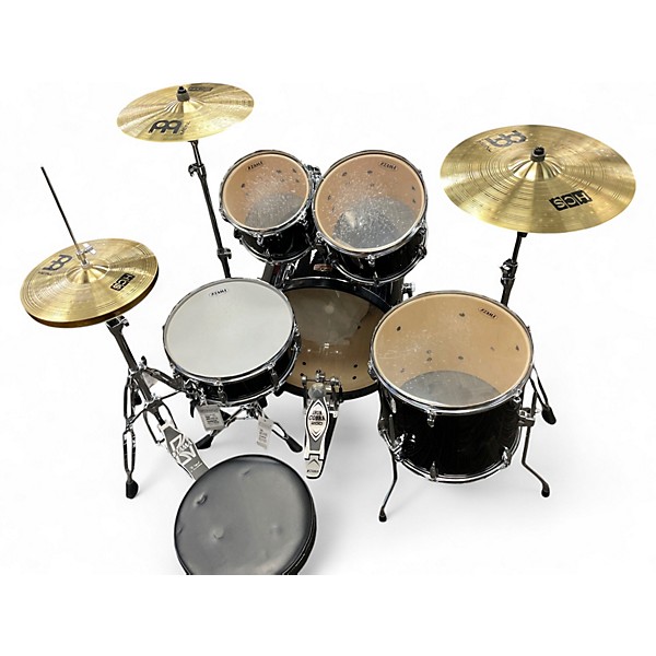 Used TAMA 5 Piece Imperialstar Complete Set Black Drum Kit