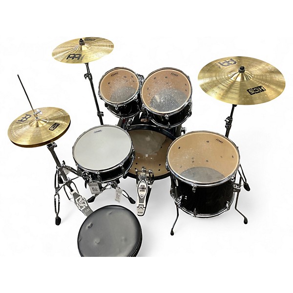 Used TAMA 5 Piece Imperialstar Complete Set Black Drum Kit