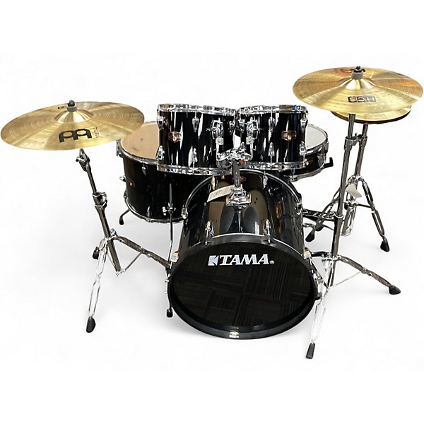 Used TAMA 5 Piece Imperialstar Complete Set Black Drum Kit