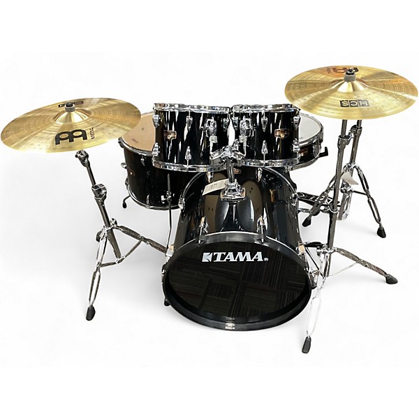 Used TAMA 5 Piece Imperialstar Complete Set Black Drum Kit