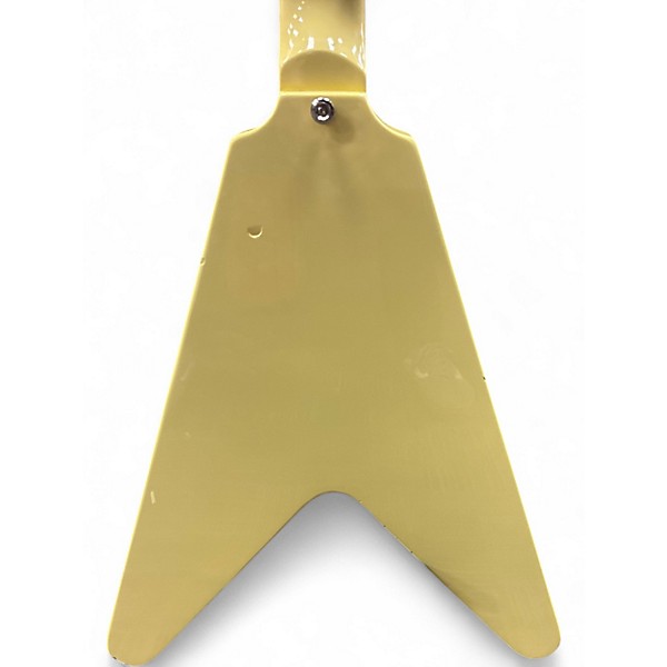 Used No Brand Parts caster Vintage Yellow Solid Body Electric Guitar
