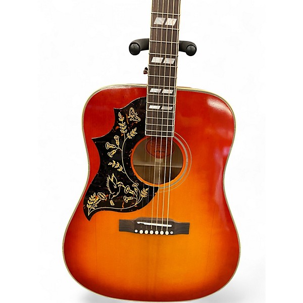 Used Epiphone Inspired by Gibson 1960 hummingbird Sunburst Acoustic Guitar