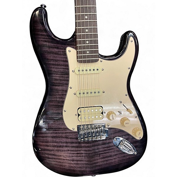 Used Akolt stryde Purple Stripe Solid Body Electric Guitar