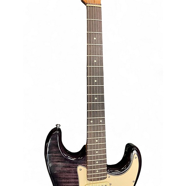 Used Akolt stryde Purple Stripe Solid Body Electric Guitar