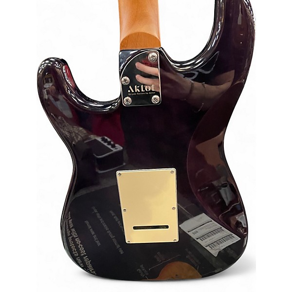 Used Akolt stryde Purple Stripe Solid Body Electric Guitar