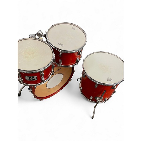 Used Rogers 4 Piece 1979 Big R Trans Red Drum Kit