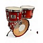 Used Rogers 4 Piece 1979 Big R Trans Red Drum Kit