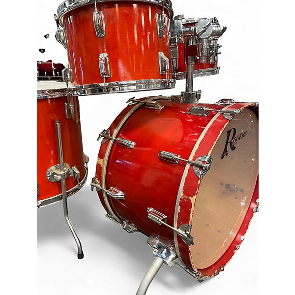 Used Rogers 4 Piece 1979 Big R Trans Red Drum Kit
