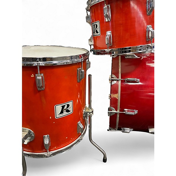 Used Rogers 4 Piece 1979 Big R Trans Red Drum Kit