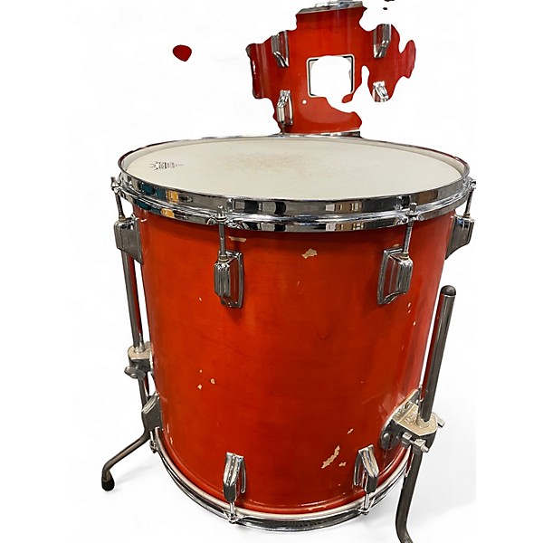 Used Rogers 4 Piece 1979 Big R Trans Red Drum Kit