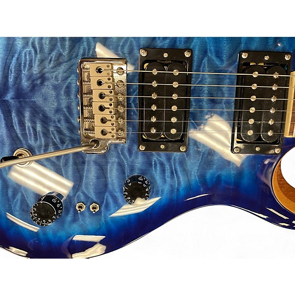 Used PRS Custom SE 24-08 Faded Blue Burst Solid Body Electric Guitar