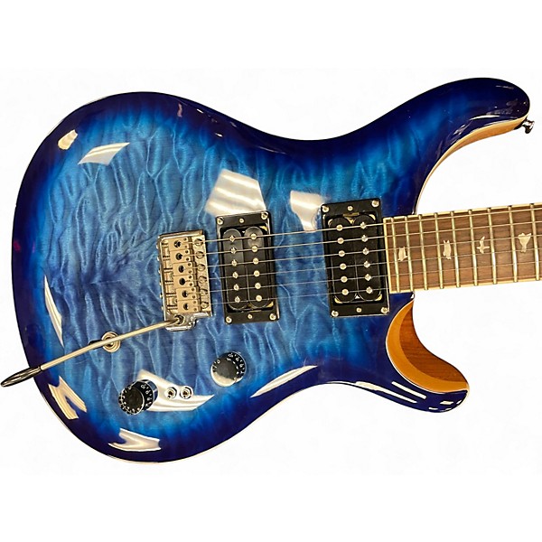 Used PRS Custom SE 24-08 Faded Blue Burst Solid Body Electric Guitar