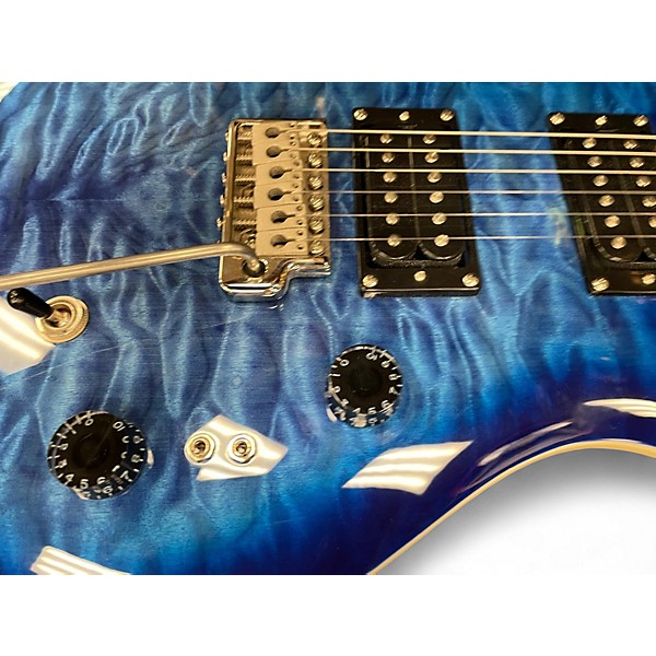 Used PRS Custom SE 24-08 Faded Blue Burst Solid Body Electric Guitar