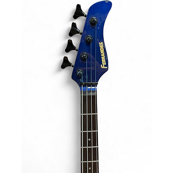 Used Fernandes FRB55 Metallic Blue Electric Bass Guitar