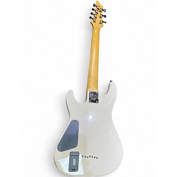 Used Schecter Guitar Research Omen 7 White Solid Body Electric Guitar