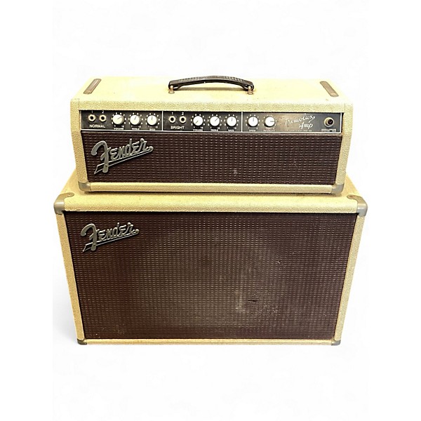 Vintage 1962 Fender Tremolux Head and Cab Tube Guitar Combo Amp