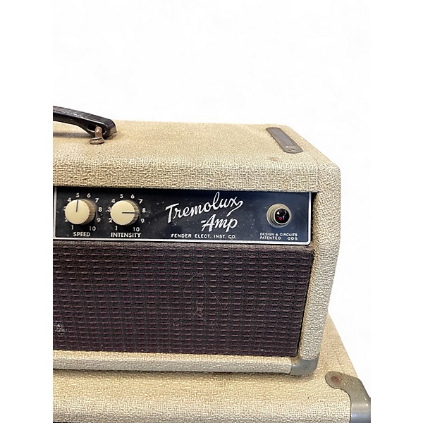 Vintage 1962 Fender Tremolux Head and Cab Tube Guitar Combo Amp