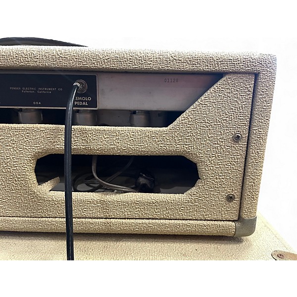 Vintage 1962 Fender Tremolux Head and Cab Tube Guitar Combo Amp