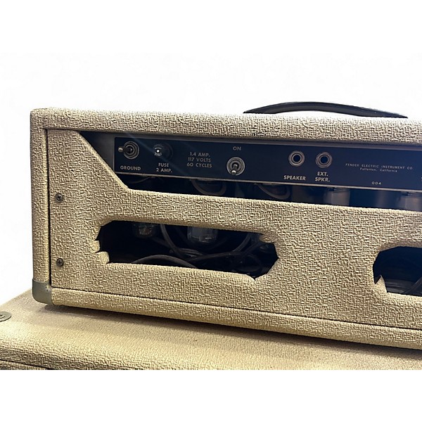 Vintage 1962 Fender Tremolux Head and Cab Tube Guitar Combo Amp
