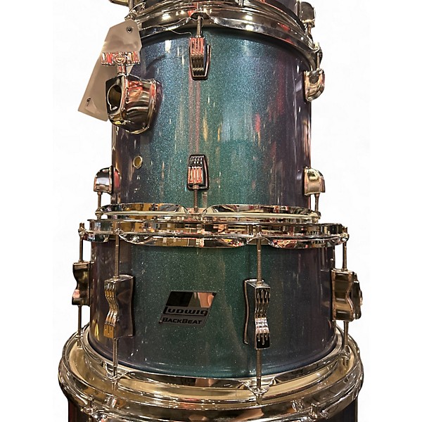Used Ludwig 5 Piece BACKBEAT Blue Drum Kit