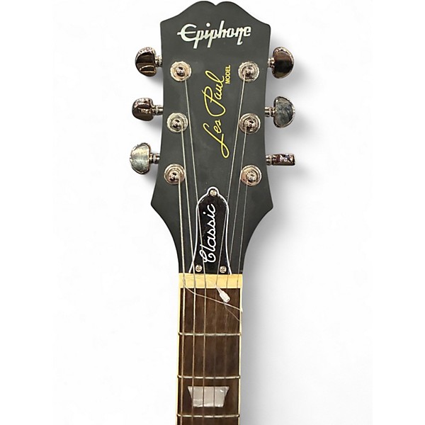 Used Epiphone Les Paul Classic 2 Tone Sunburst Solid Body Electric Guitar