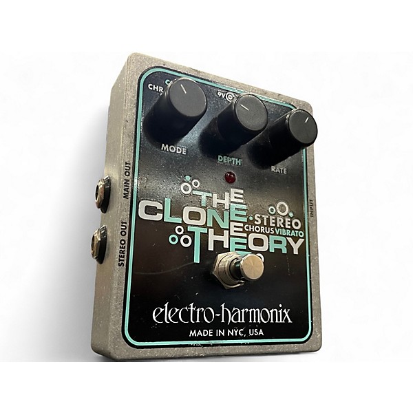 Used Electro-Harmonix Clone Theory Stereo Chorus Vibrato Effect Pedal