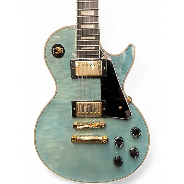 Used Epiphone Les Paul Custom Pelham Blue Solid Body Electric Guitar