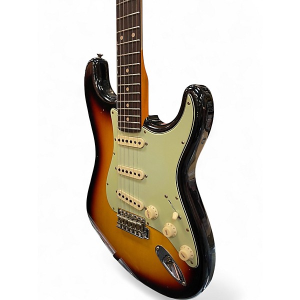Used Fender Custom Shop 63' Journeyman Stratocaster 3 Tone Sunburst Solid Body Electric Guitar