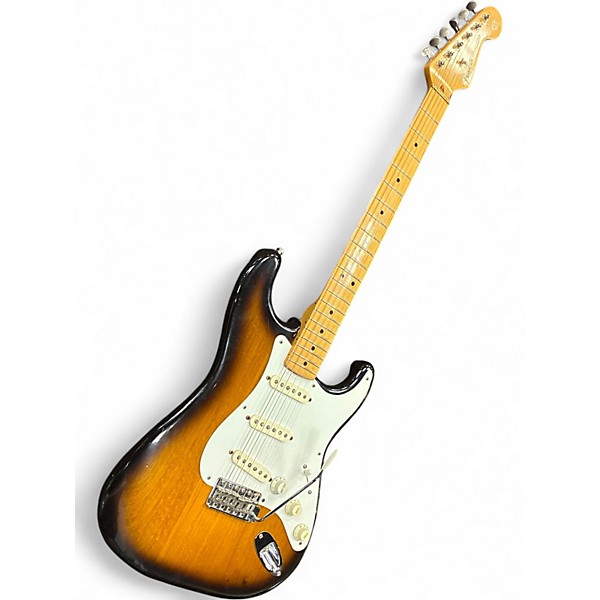 Vintage 1983 Fender 1957 Reissue Stratocaster 2 Color Sunburst Solid Body Electric Guitar