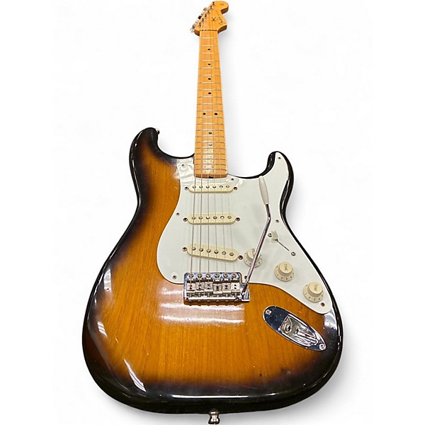 Vintage 1983 Fender 1957 Reissue Stratocaster 2 Color Sunburst Solid Body Electric Guitar