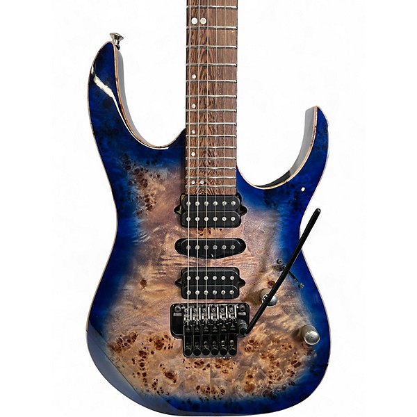Used Ibanez RG1070PBZ Cerulean Blue Solid Body Electric Guitar