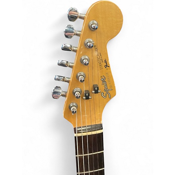 Used Squier E Series Stratocaster black Solid Body Electric Guitar