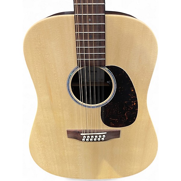 Used Martin dx2e natural 12 String Acoustic Electric Guitar