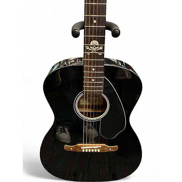 Used Fender Avril Lavigne Newporter Black Acoustic Electric Guitar