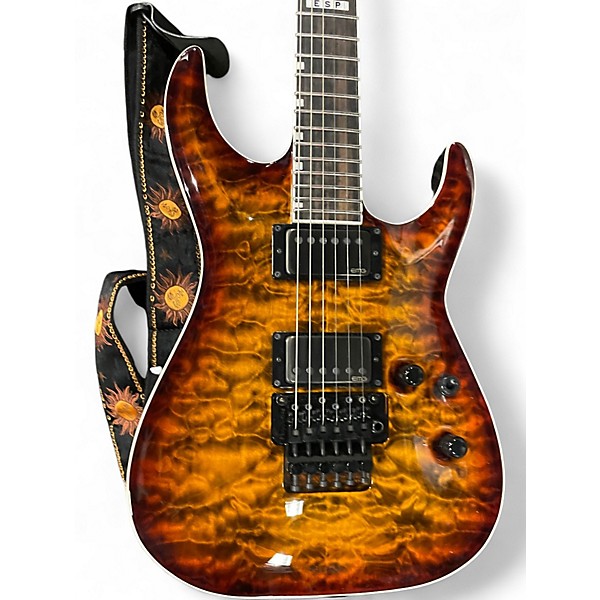 Used ESP E-II Horizon Tiger Eye Solid Body Electric Guitar
